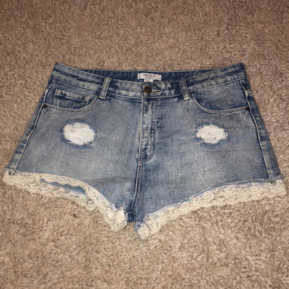 Denim shorts